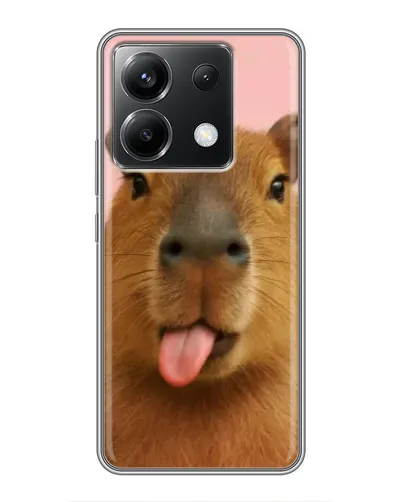 Чехол для Xiaomi POCO X6 5G с картинкой «Капибара с языком» Чехол для Xiaomi POCO X6 5G с картинкой «Капибара с языком»