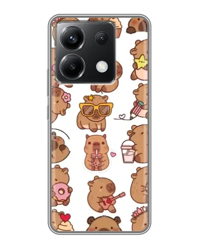 Чехол для Xiaomi POCO X6 5G с картинкой «Стикерпак с капибарами» Чехол для Xiaomi POCO X6 5G с картинкой «Стикерпак с капибарами»