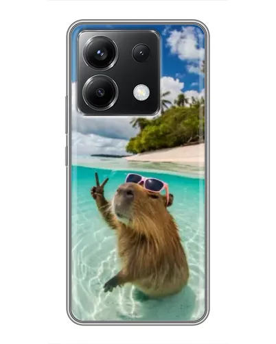 Чехол для Xiaomi POCO X6 5G с картинкой «Капибара на море» Чехол для Xiaomi POCO X6 5G с картинкой «Капибара на море»