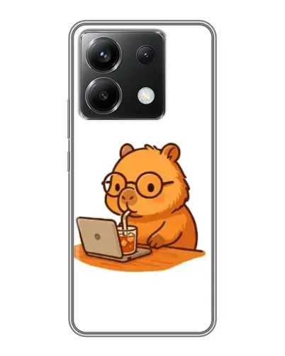 Чехол для Xiaomi POCO X6 5G с картинкой «Капибара с ноутбуком» Чехол для Xiaomi POCO X6 5G с картинкой «Капибара с ноутбуком»