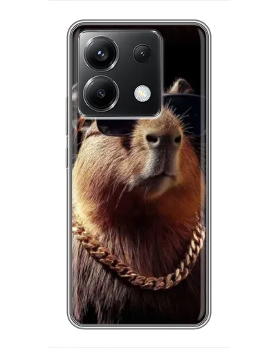 Чехол для Xiaomi POCO X6 5G с картинкой «Капибара золотая цепь» Чехол для Xiaomi POCO X6 5G с картинкой «Капибара золотая цепь»