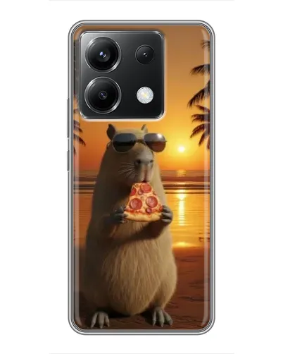 Чехол для Xiaomi POCO X6 5G с картинкой «Капибара с пиццей» Чехол для Xiaomi POCO X6 5G с картинкой «Капибара с пиццей»