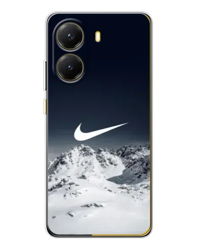 Чехол для Xiaomi POCO X7 Pro с картинкой «Nike — зимние горы»