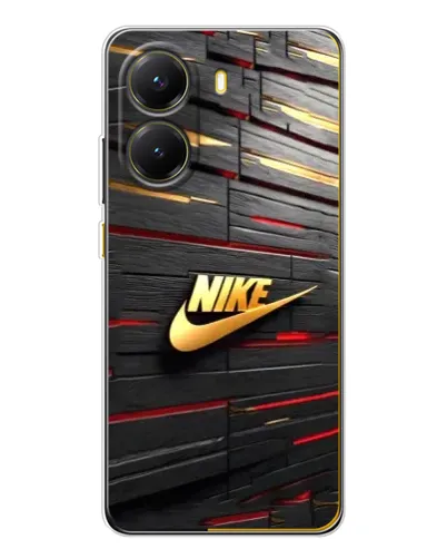 Чехол для Xiaomi POCO X7 Pro с картинкой «Золотой Nike на металле»