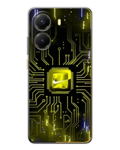 Чехол для Xiaomi POCO X7 Pro с картинкой «Nike — золотая искра»