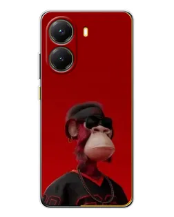 Чохол для Xiaomi POCO X7 Pro з картинкою «Bored Ape в червоному» Чохол для Xiaomi POCO X7 Pro з картинкою «Bored Ape в червоному»