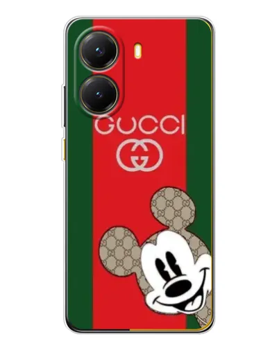 Чехол для Xiaomi POCO X7 Pro с картинкой «Gucci — полосы и Микки» Чехол для Xiaomi POCO X7 Pro с картинкой «Gucci — полосы и Микки»