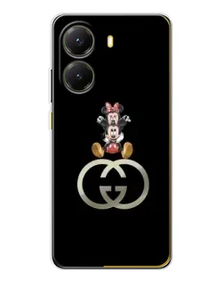 Чехол для Xiaomi POCO X7 Pro с картинкой «Минни Маус на лого»