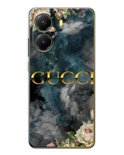Чехол для Xiaomi POCO X7 Pro с картинкой «Абстрактные цветы Gucci»