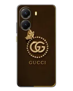 Чехол для Xiaomi POCO X7 Pro с картинкой «Gucci — золотая бабочка»