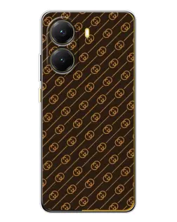 Чехол для Xiaomi POCO X7 Pro с картинкой «Gucci — золотые диагонали»