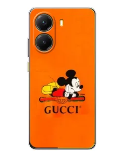 Чехол для Xiaomi POCO X7 Pro с картинкой «Микки Маус Gucci — оранж»