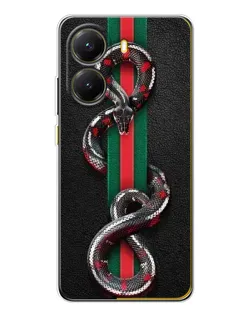 Чехол для Xiaomi POCO X7 Pro с картинкой «Gucci — змея на полосе»