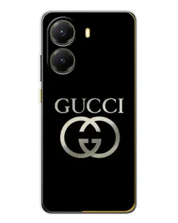 Чехол для Xiaomi POCO X7 Pro с картинкой «Gucci — золото на черном»