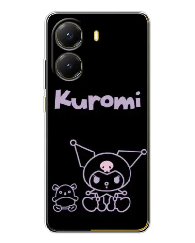 Чехол для Xiaomi POCO X7 Pro с картинкой «Kuromi — черный минимализм» Чехол для Xiaomi POCO X7 Pro с картинкой «Kuromi — черный минимализм»