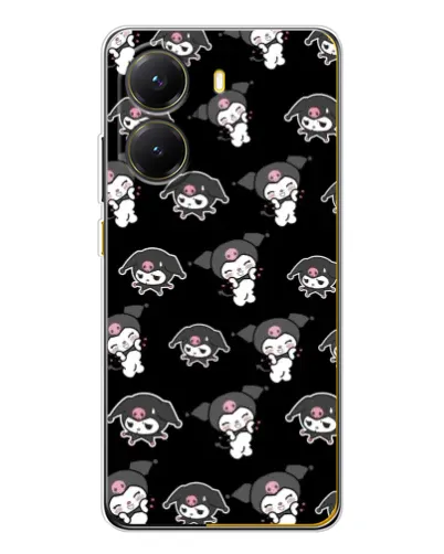 Чехол для Xiaomi POCO X7 Pro с картинкой «Черный паттерн Kuromi» Чехол для Xiaomi POCO X7 Pro с картинкой «Черный паттерн Kuromi»