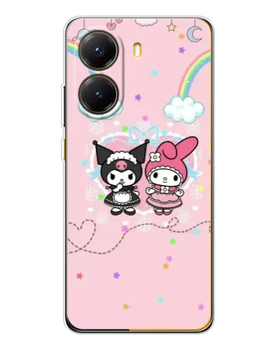 Чехол для Xiaomi POCO X7 Pro с картинкой «My Melody и Kuromi» Чехол для Xiaomi POCO X7 Pro с картинкой «My Melody и Kuromi»