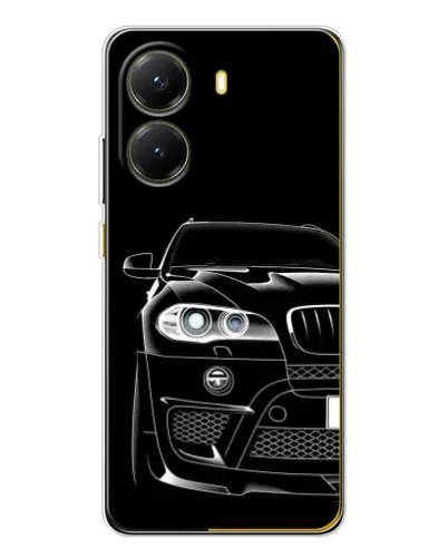 Чехол для Xiaomi POCO X7 Pro с картинкой «Темный силуэт BMW»