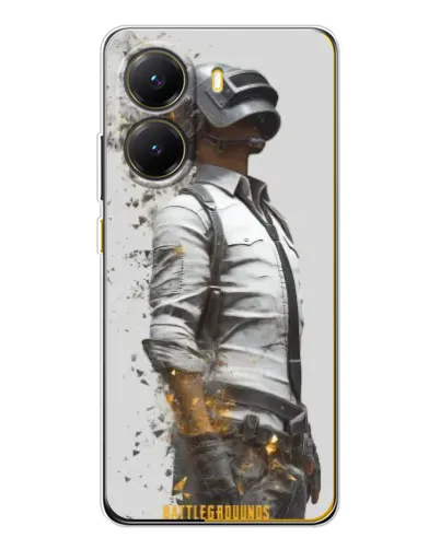 Чехол для Xiaomi POCO X7 Pro с картинкой «PUBG — боец в пыли»