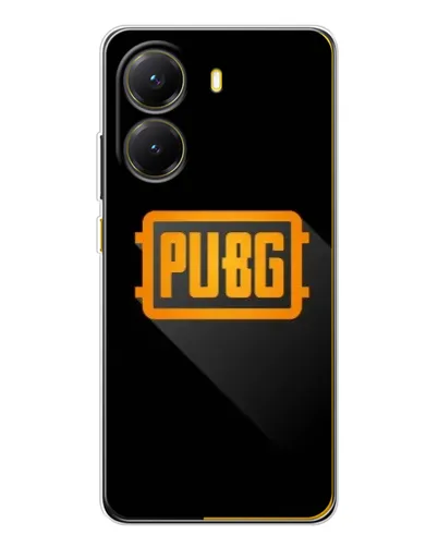 Чехол для Xiaomi POCO X7 Pro с картинкой «PUBG — рамка лого»