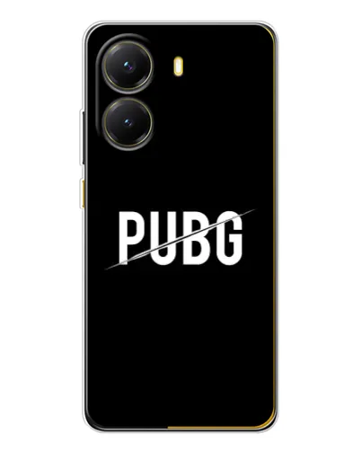 Чехол для Xiaomi POCO X7 Pro с картинкой «PUBG — белый логотип»