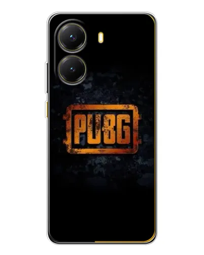 Чехол для Xiaomi POCO X7 Pro с картинкой «PUBG — золотой логотип»