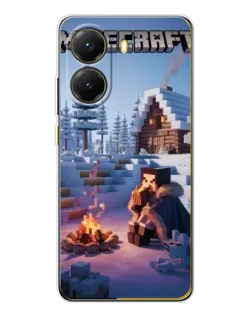 Чохол для Xiaomi POCO X7 Pro з картинкою «Зимовий Minecraft»