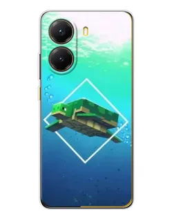 Чохол для Xiaomi POCO X7 Pro з картинкою «Черепаха Minecraft»