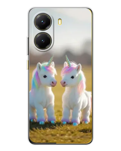 Чехол для Xiaomi POCO X7 Pro с картинкой «Пара единорогов» Чехол для Xiaomi POCO X7 Pro с картинкой «Пара единорогов»