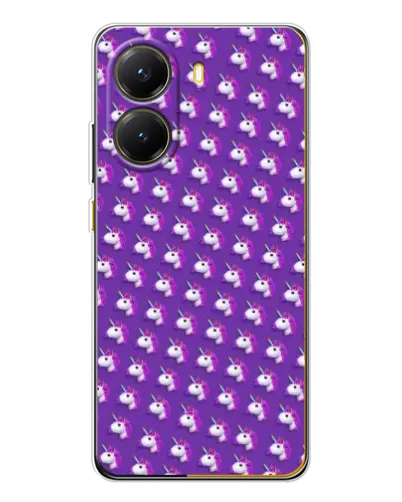 Чехол для Xiaomi POCO X7 Pro с картинкой «Единороги на фиолетовом» Чехол для Xiaomi POCO X7 Pro с картинкой «Единороги на фиолетовом»