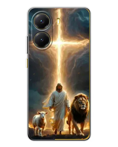 Чехол для Xiaomi POCO X7 Pro с картинкой «Лев Иуды и Свет»
