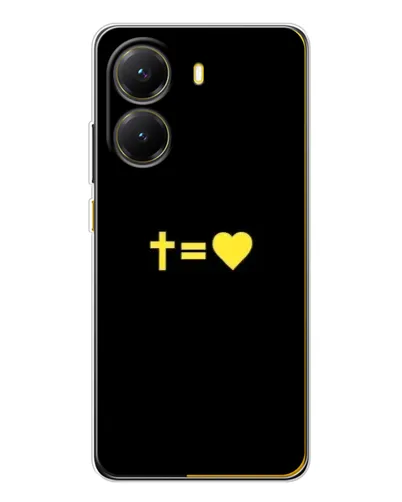 Чехол для Xiaomi POCO X7 Pro с картинкой «Сердце и Крест»