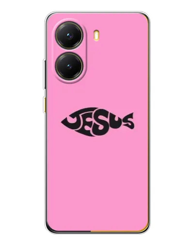Чехол для Xiaomi POCO X7 Pro с картинкой «Розовый символ  Jesus»