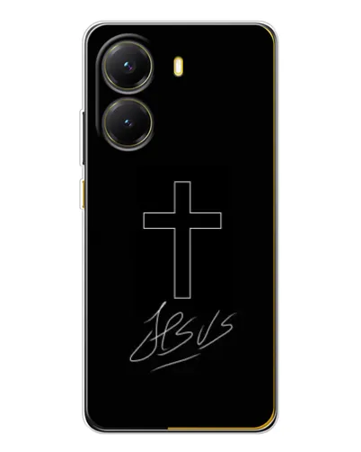 Чехол для Xiaomi POCO X7 Pro с картинкой «Графический крест Jesus» Чехол для Xiaomi POCO X7 Pro с картинкой «Графический крест Jesus»
