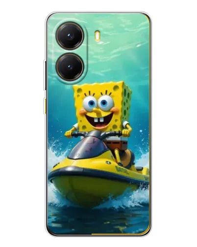 Чехол для Xiaomi POCO X7 Pro с картинкой «Спанч Боб на гидроцикле» Чехол для Xiaomi POCO X7 Pro с картинкой «Спанч Боб на гидроцикле»