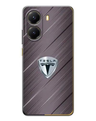 Чехол для Xiaomi POCO X7 Pro с картинкой «Металлическая текстура Tesla» Чехол для Xiaomi POCO X7 Pro с картинкой «Металлическая текстура Tesla»
