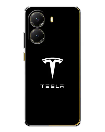 Чехол для Xiaomi POCO X7 Pro с картинкой «Tesla White Logo» Чехол для Xiaomi POCO X7 Pro с картинкой «Tesla White Logo»