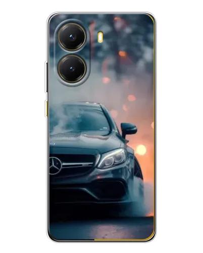 Чехол для Xiaomi POCO X7 Pro с картинкой «Mercedes — ночной город»