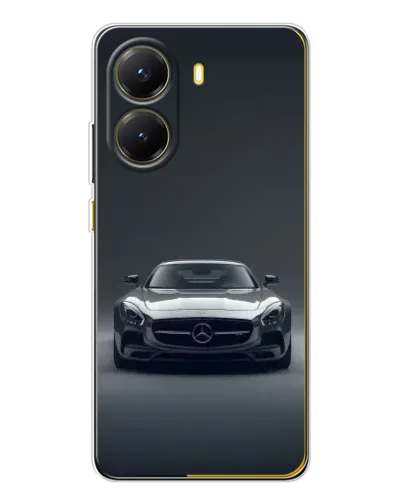 Чехол для Xiaomi POCO X7 Pro с картинкой «Mercedes на черном»