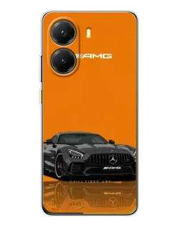 Чехол для Xiaomi POCO X7 Pro с картинкой «Оранжевый Mercedes AMG»