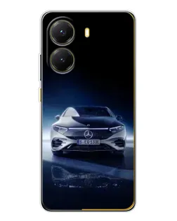 Чехол для Xiaomi POCO X7 Pro с картинкой «Ночной Mercedes EQ»