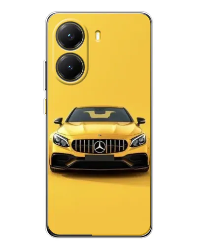 Чехол для Xiaomi POCO X7 Pro с картинкой «Желтый Mercedes GT»