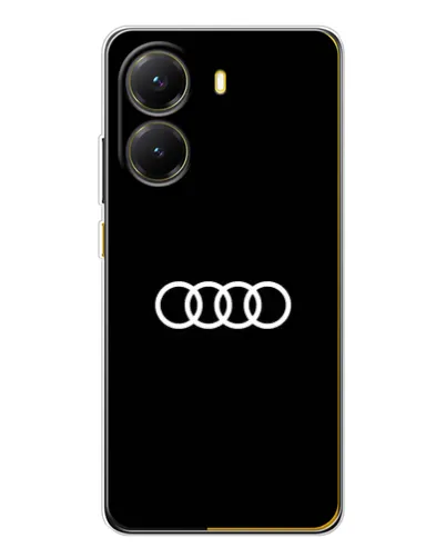 Чехол для Xiaomi POCO X7 Pro с картинкой «Audi White Logo»