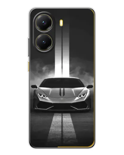 Чехол для Xiaomi POCO X7 Pro с картинкой «Lamborghini симметрия дорог»