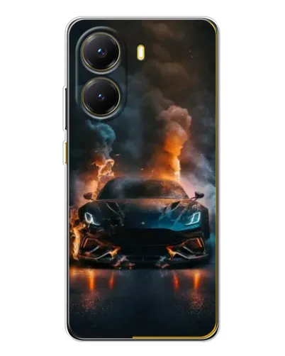 Чехол для Xiaomi POCO X7 Pro с картинкой «Lamborghini дымная эстетика»