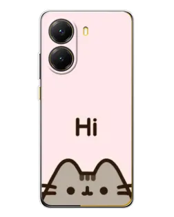 Чехол для Xiaomi POCO X7 Pro с картинкой «Пушин говорит Hi»