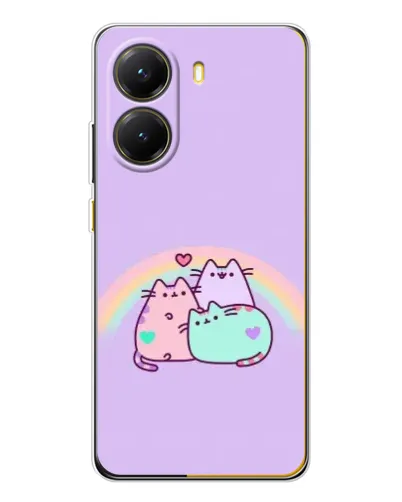Чехол для Xiaomi POCO X7 Pro с картинкой «Радужные Пушины» Чехол для Xiaomi POCO X7 Pro с картинкой «Радужные Пушины»
