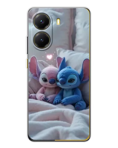 Чехол для Xiaomi POCO X7 Pro с картинкой «Плюшевые Стич Ангел»