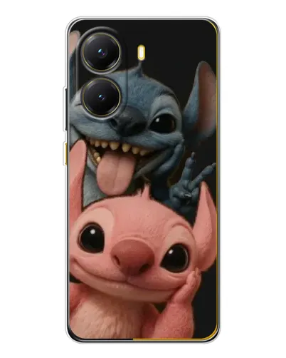 Чехол для Xiaomi POCO X7 Pro с картинкой «Стич и Ангел»