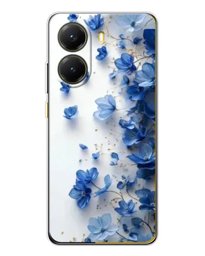 Чехол для Xiaomi POCO X7 Pro с картинкой «Голубой цветочный каскад» Чехол для Xiaomi POCO X7 Pro с картинкой «Голубой цветочный каскад»